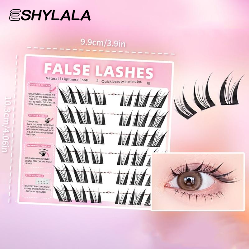 Dense False Eyelashes 6 Rows N - Eyelash Extension With Glue reseña y precio