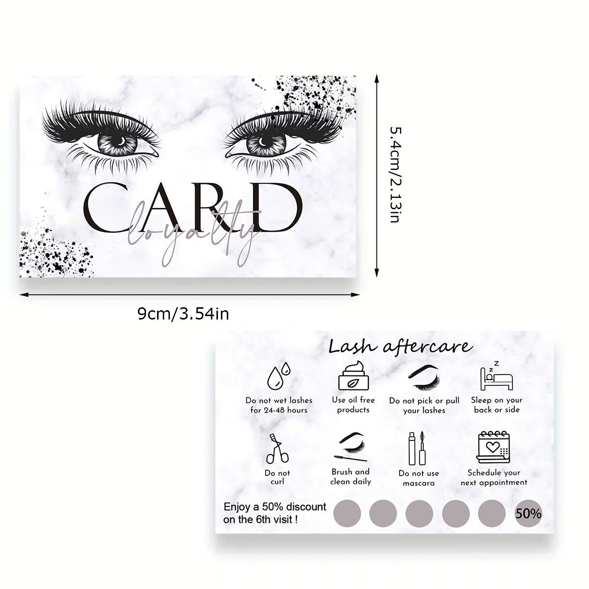 50Pcs/lot Marble Eyelash After - Eyelash Extension Aftercare reseña y precio