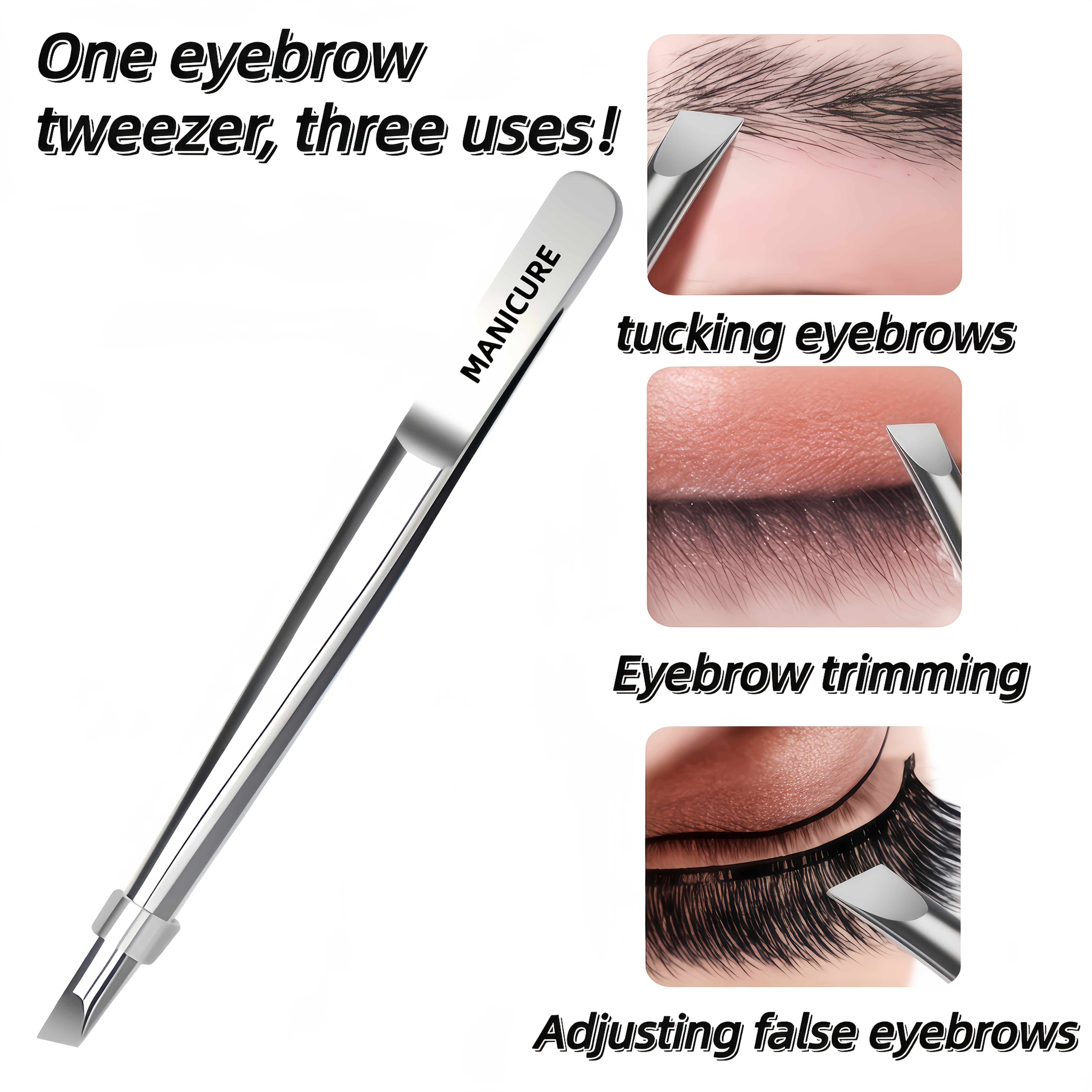 2pcs Stainless Steel Adjustabl - Lash Extension Tweezers reseña y precio