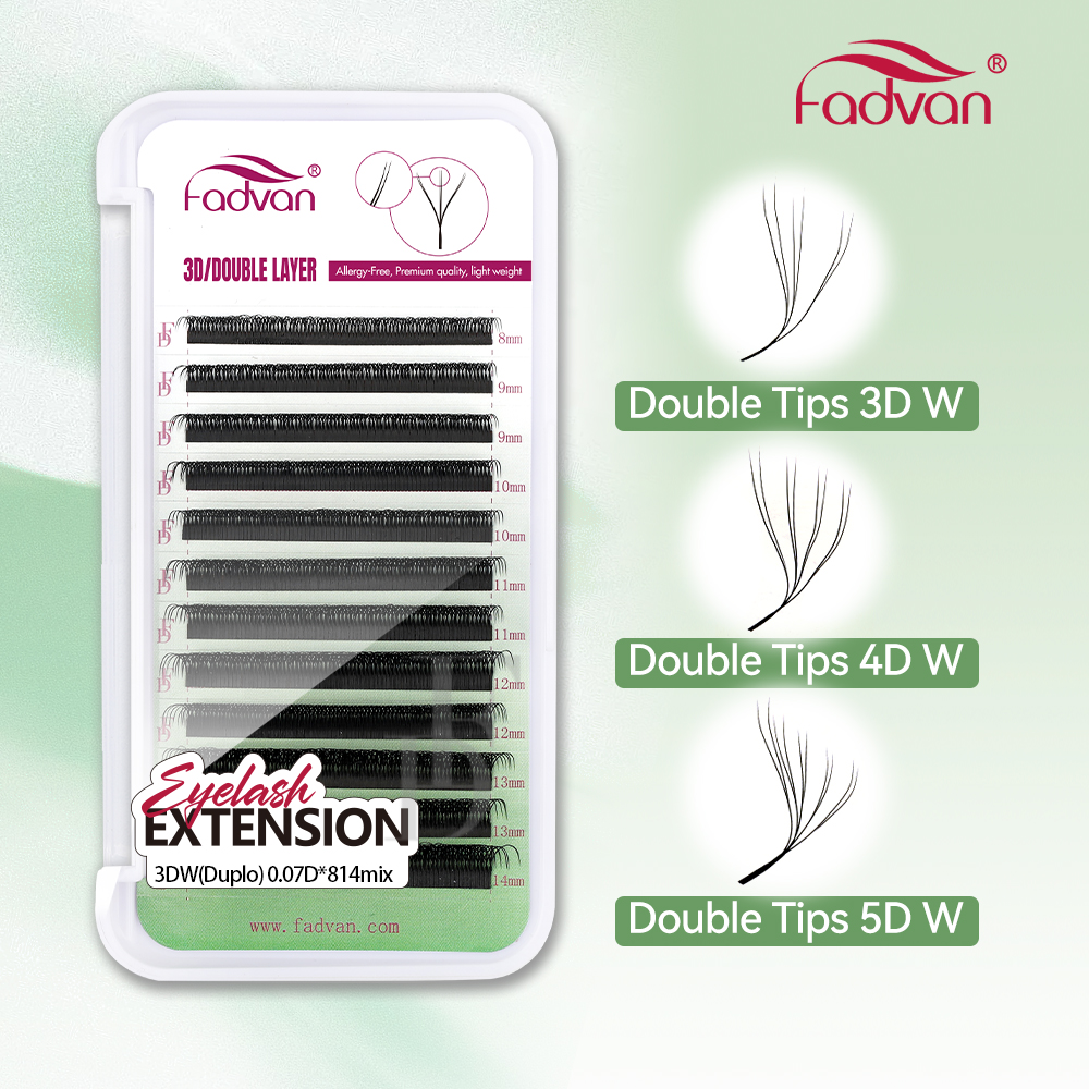 FADVAN W Shape Double Layer Ey - Eyelash Extension Human Hair reseña y precio