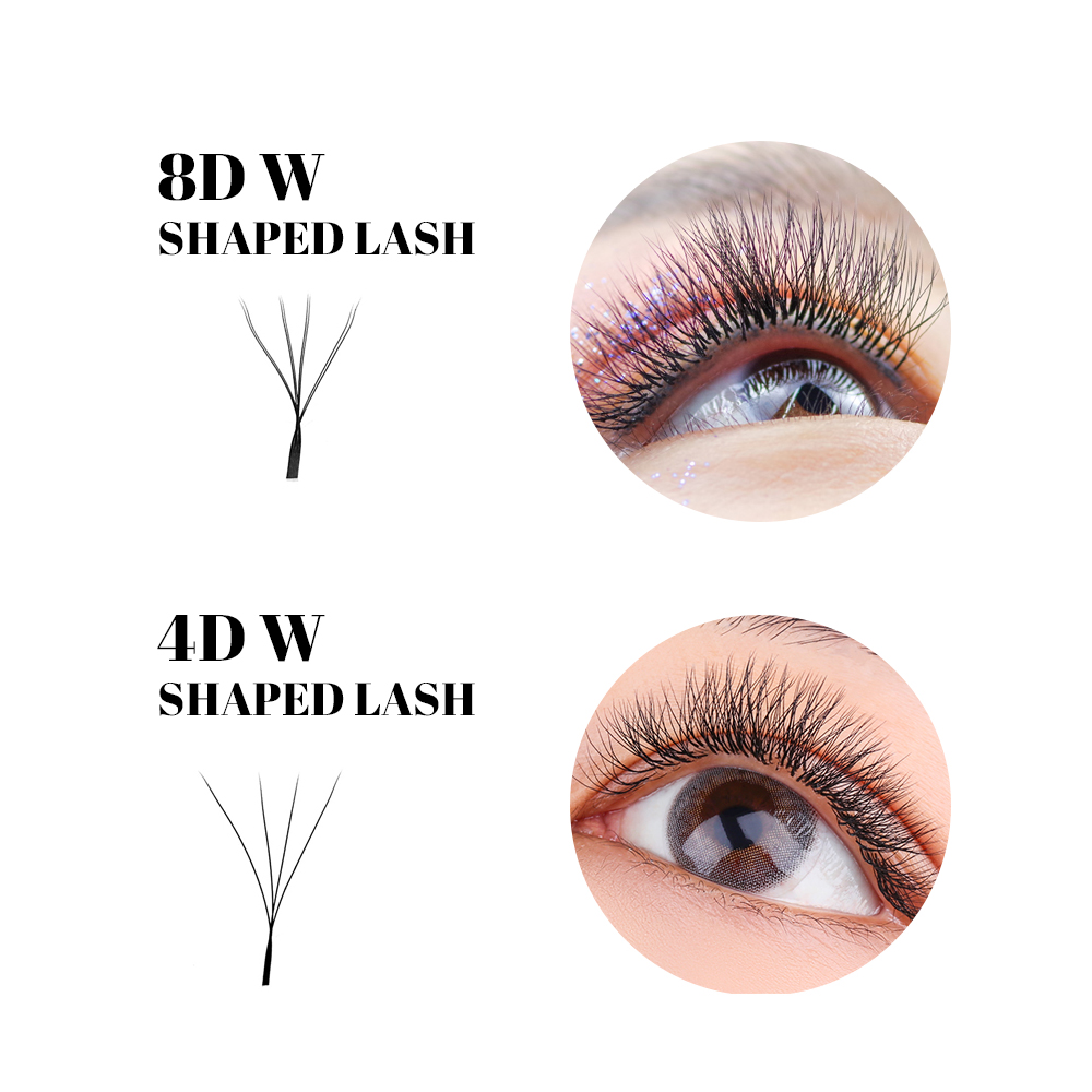 FADVAN W Shape Double Layer Ey - Eyelash Extension Human Hair reseña y precio