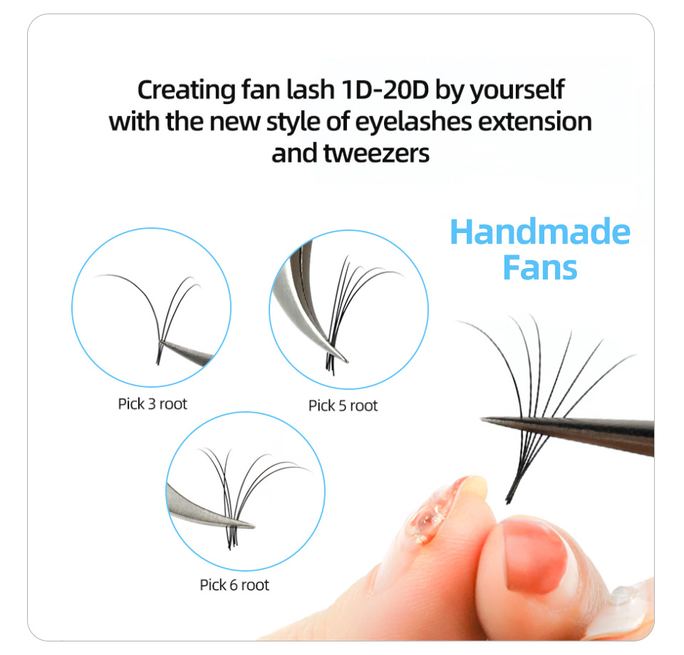 AGUUD 16 Rows Long 16-20mm Eye - Eyelash Extension Human Hair reseña y precio