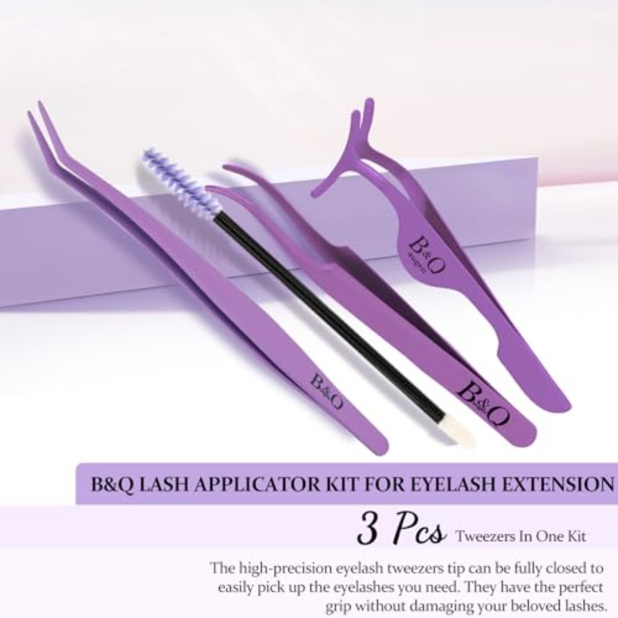 BandQ Eyelash Applicator Tool  - Lash Extension Tweezers reseña y precio