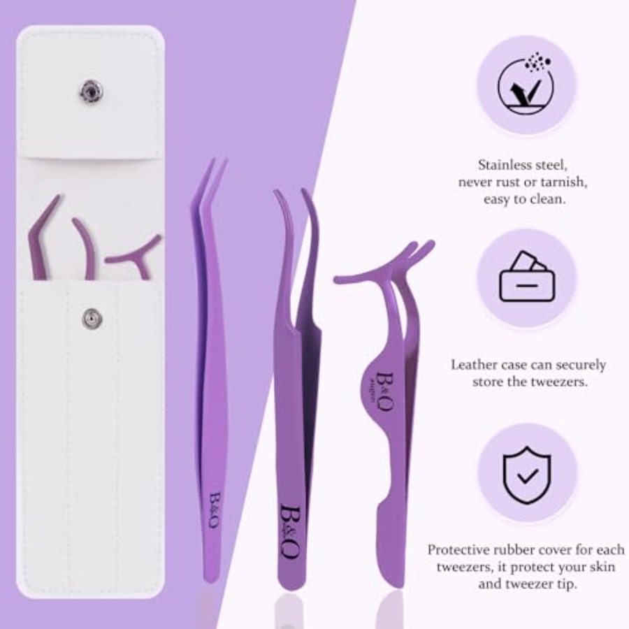 BandQ Eyelash Applicator Tool  - Lash Extension Tweezers reseña y precio