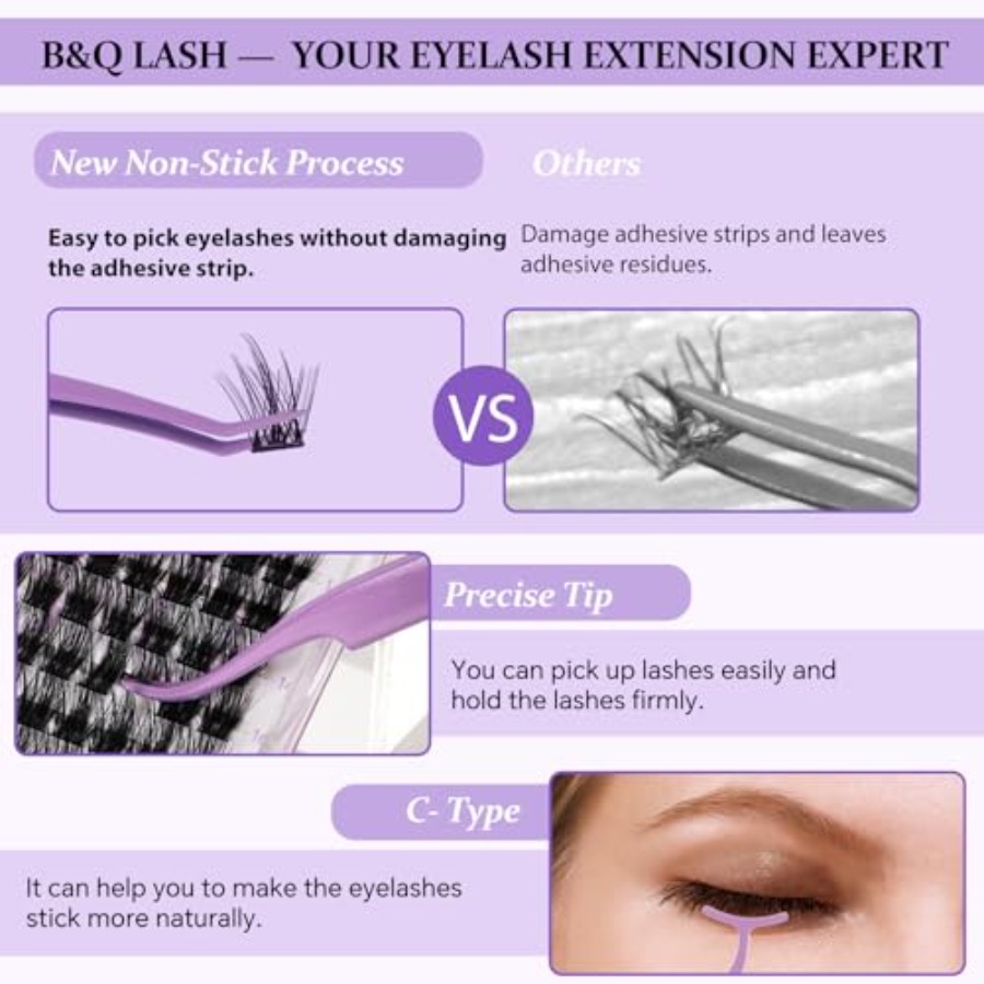 BandQ Eyelash Applicator Tool  - Lash Extension Tweezers reseña y precio
