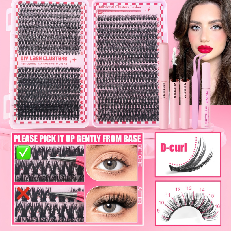 740/200pcsCluster Eyelash Exte - Lash Extension Tweezers reseña y precio