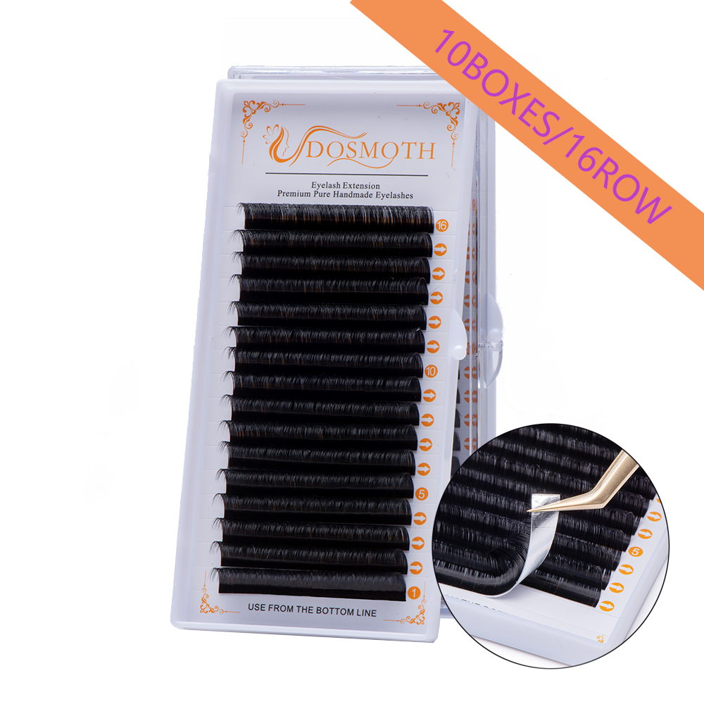 DOSMOTH 10 boxes 16rows 7-16mm - Eyelash Extension Human Hair reseña y precio