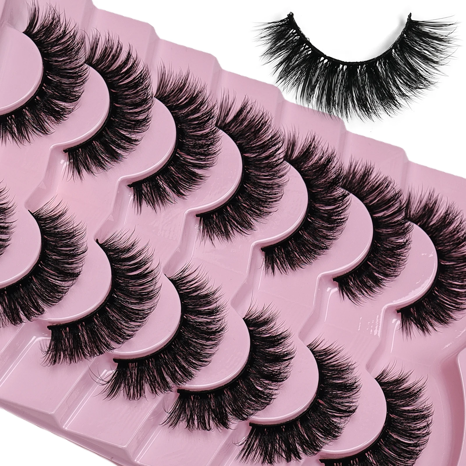7 Pairs Cat Eye Lashes Volume  - Eyelash Extension Cat Eye Wispy reseña y precio