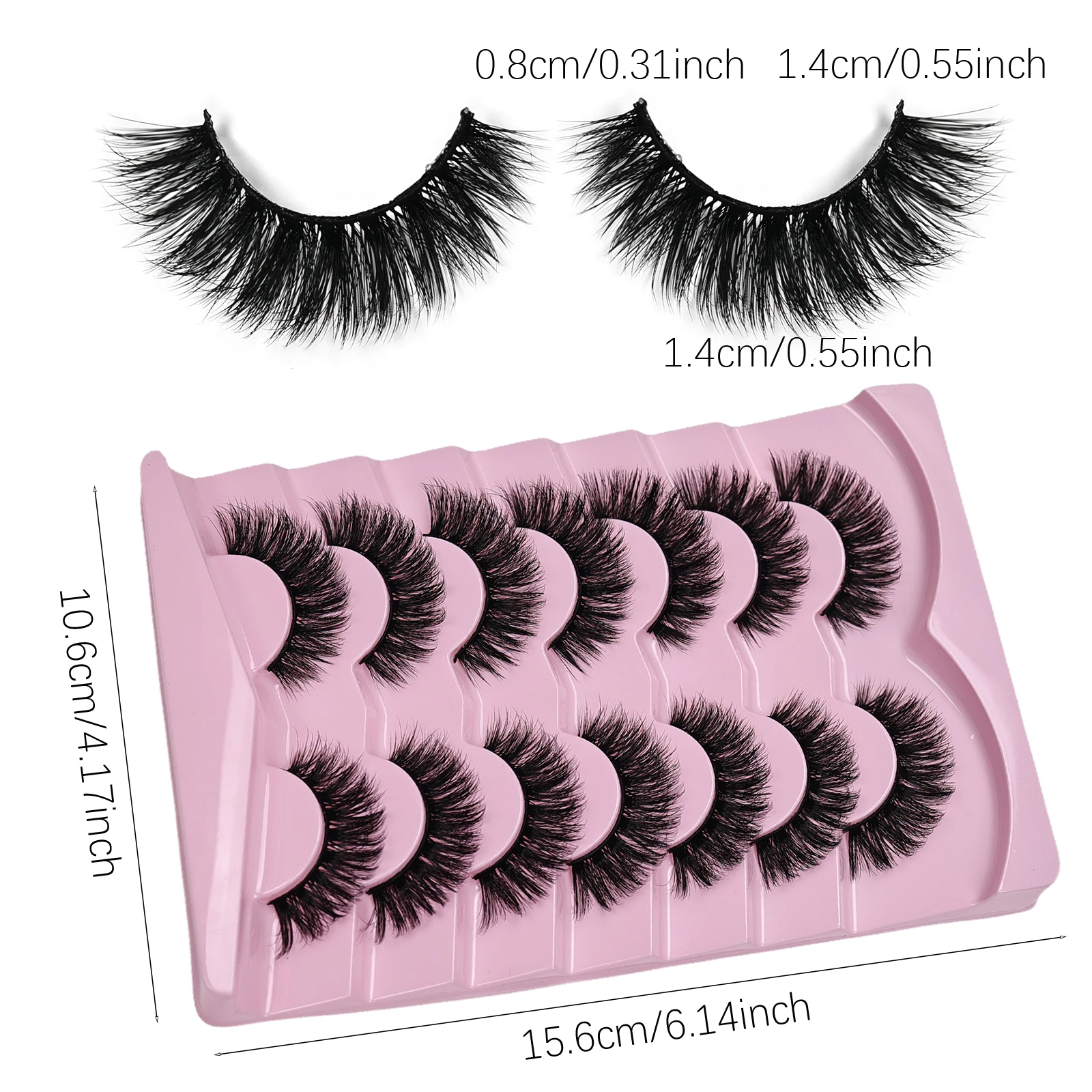 7 Pairs Cat Eye Lashes Volume  - Eyelash Extension Cat Eye Wispy reseña y precio