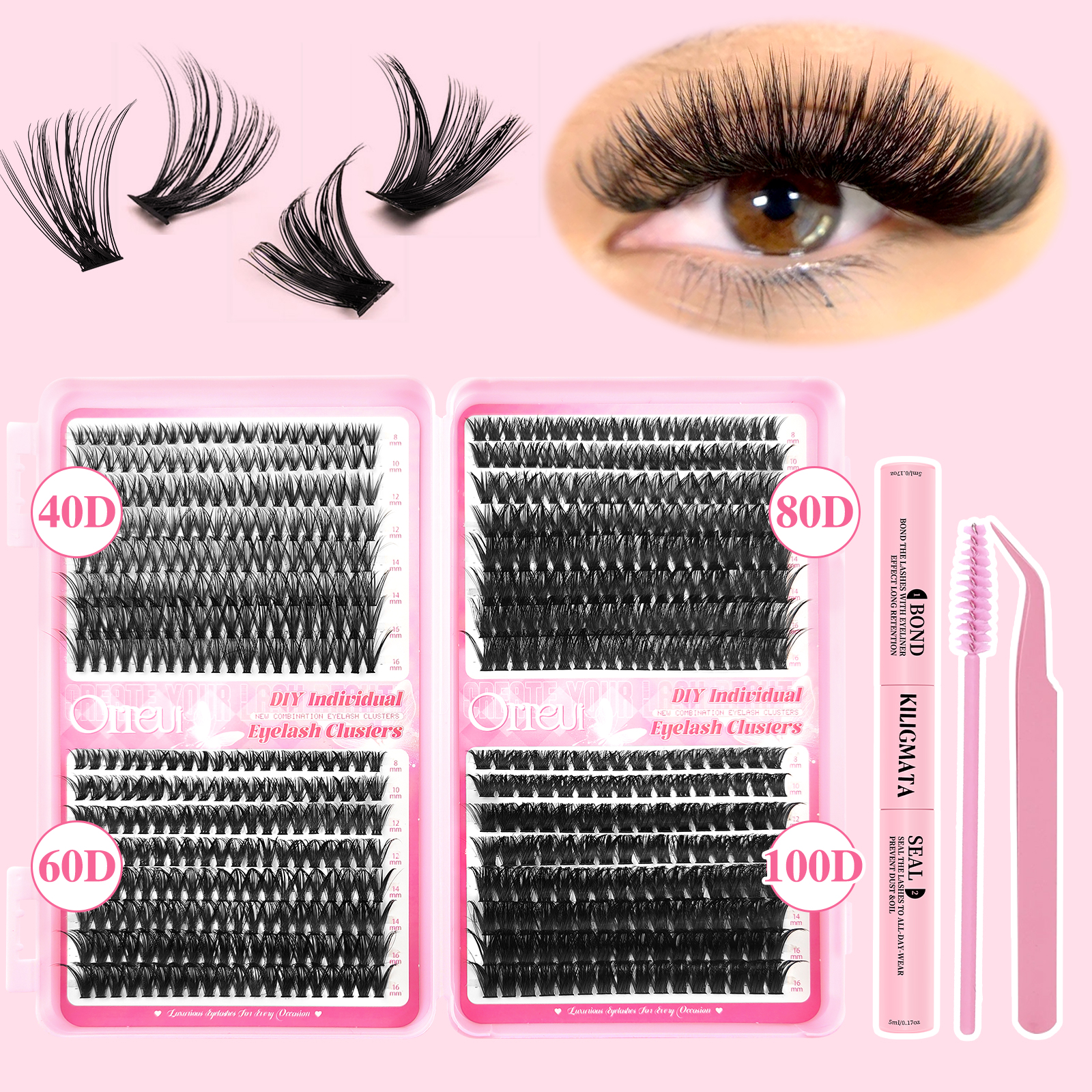 592PCS DIY Lash Extension Kit  - Lash Extension Tweezers reseña y precio