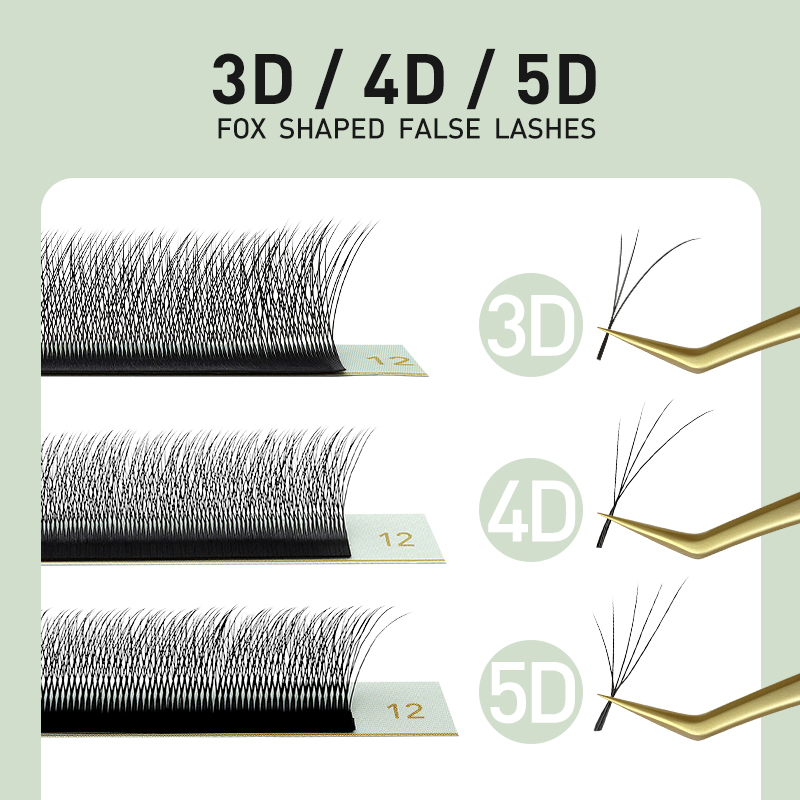 SAKURAHANA Fox 3D 4D 5D Shaped - Eyelash Extension Cat Eye reseña y precio