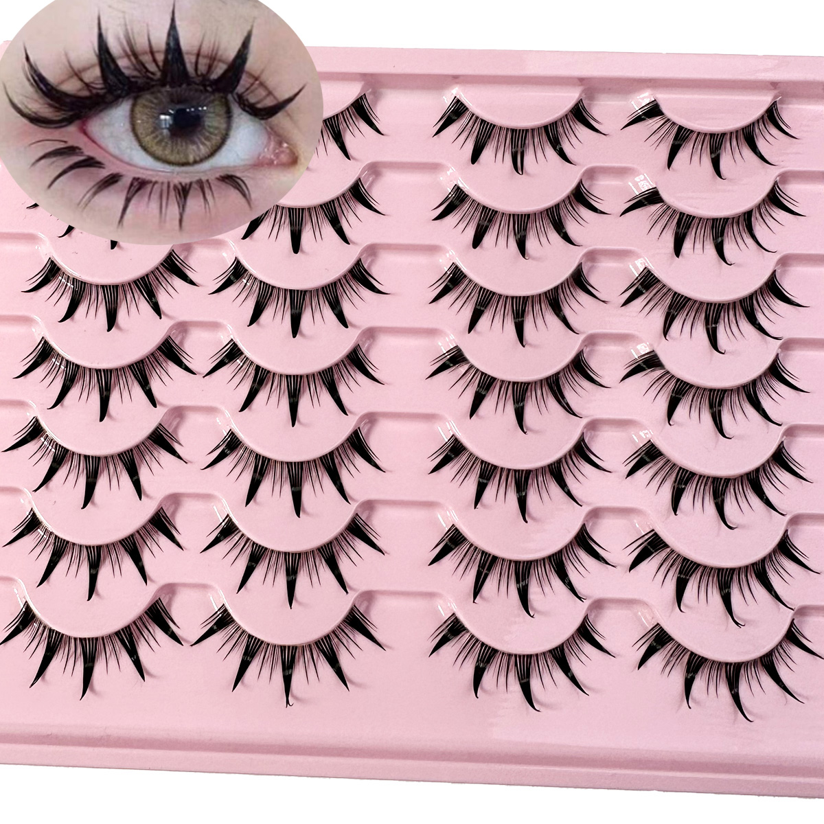 New 14/10/7/5Pairs Manga Lashe - Eyelash Extension Doll Eye reseña y precio