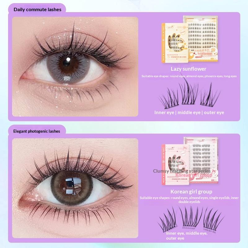 7 Rows Self-Adhesive Eyelashes - Eyelash Extension With Glue reseña y precio
