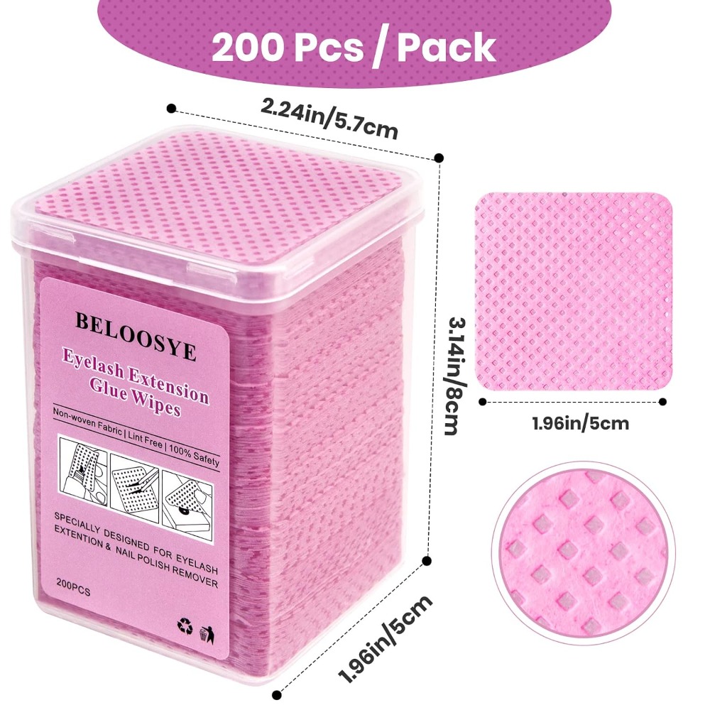 400 Pieces Lint Free Nail Poli - Eyelash Extension With Glue reseña y precio
