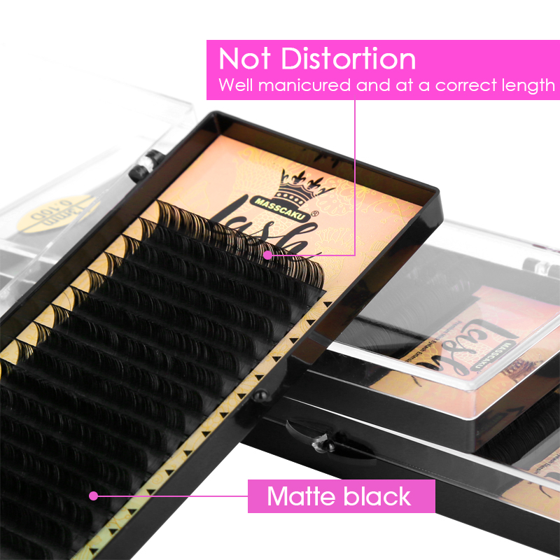 High Quality 16Rows 8-18mm Len - Eyelash Extension Human Hair reseña y precio