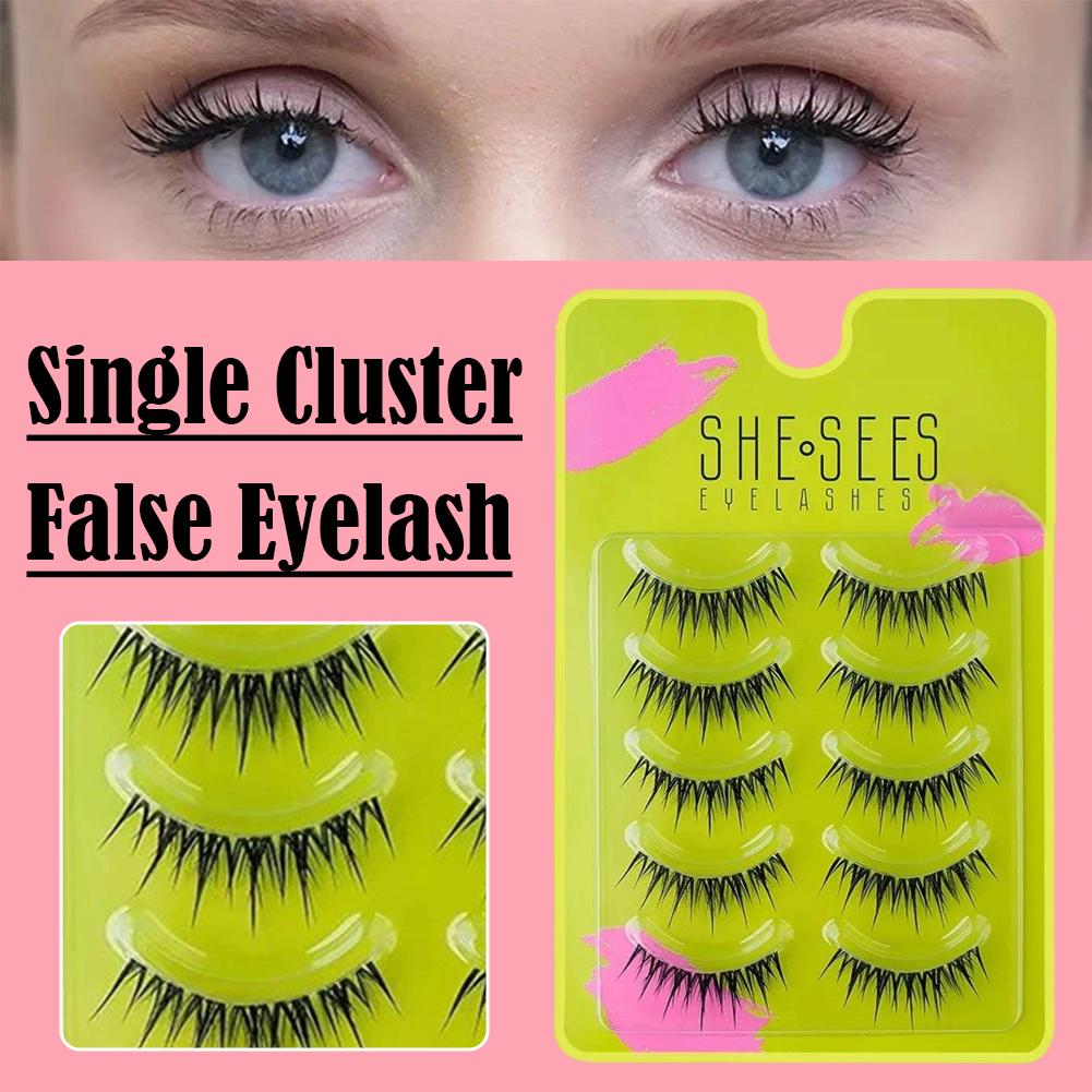 Natural Cluster False Eyelashe - Eyelash Extension Cat Eye Wispy reseña y precio