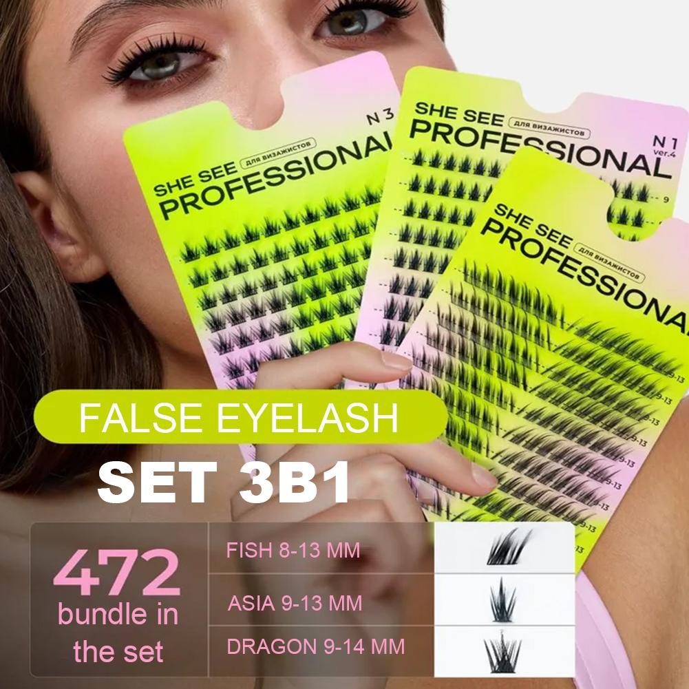 Natural Cluster False Eyelashe - Eyelash Extension Cat Eye Wispy reseña y precio