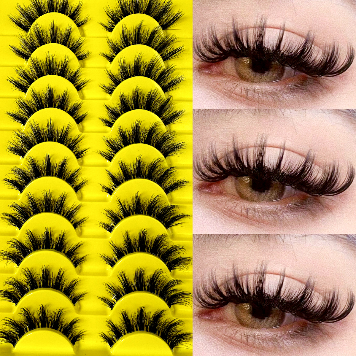 10 Pairs Cat Eye Lashes Natura - Eyelash Extension Cat Eye Wispy reseña y precio