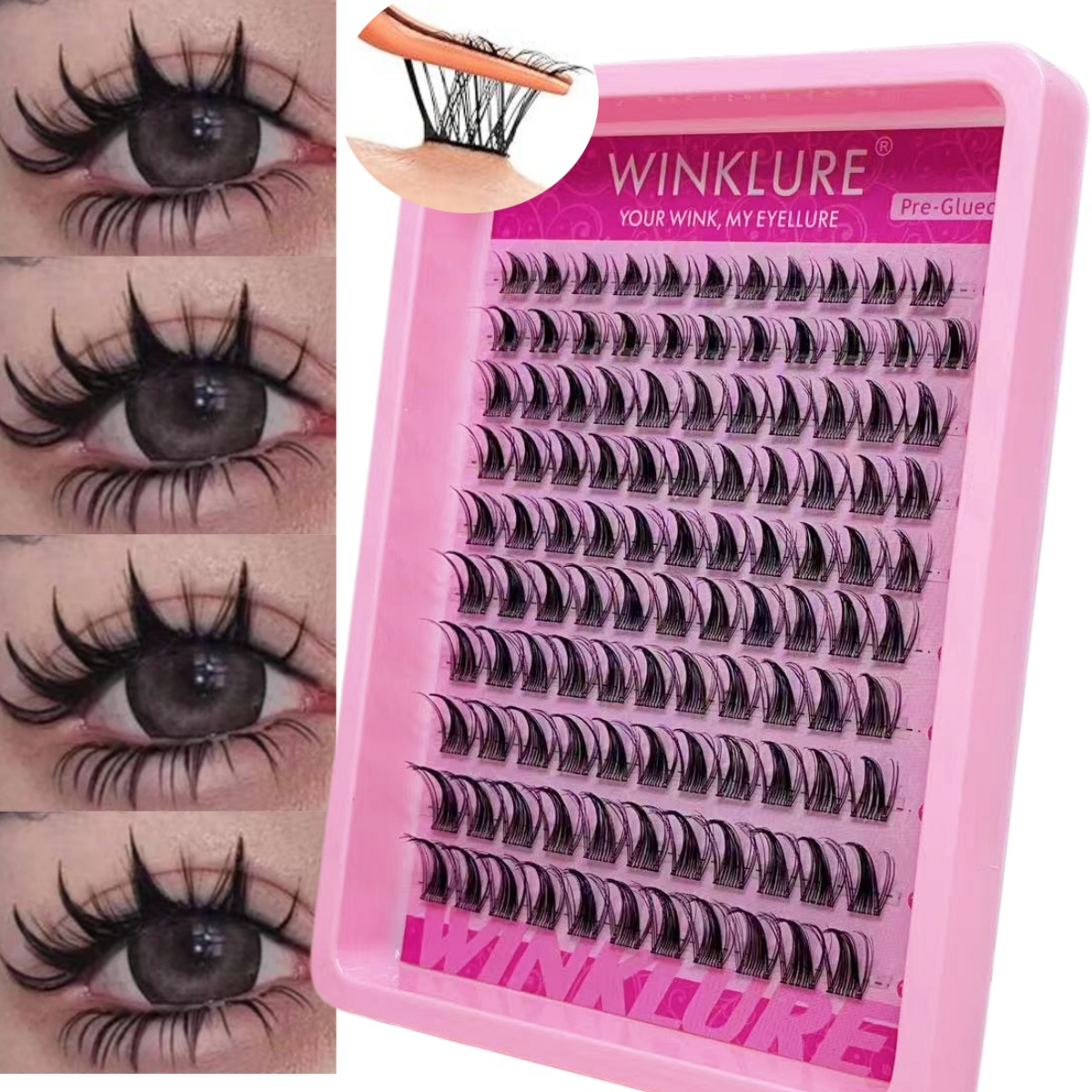 WINKLURE Self-Adhesive False E - Eyelash Extension Cat Eye reseña y precio